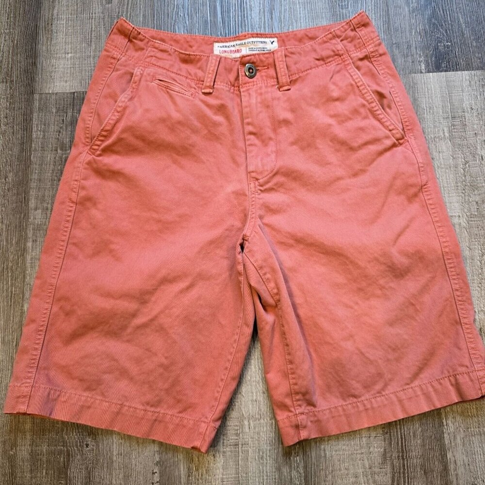 American Eagle Longboard Shorts Mens Size 30 Outdoor Summer Flat Front Preppy